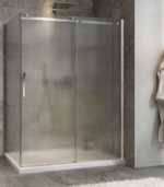 Zitta Minia Left Door Right Wall Return Fluted Shower Door 60 x 32-Inch - Image 2