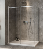Zitta Minia 60 x 32-Inch Sliding Return Shower Door, Left Wall, Right Door