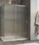 Zitta Minia Right Door Right Wall Fluted Shower Door 60 x 32-Inch