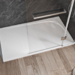Zitta Moon 48 x 32-Inch Right Drain Alcove Shower Base Glossy White B4832MREG1BUR