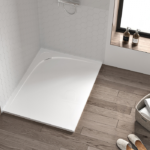 Zitta Moon 48 x 32-Inch Right Corner Shower Base Glossy White B4832MREG1RIL