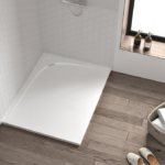 Zitta Moon 48 x 32-Inch Rear Wall Right Drain Shower Base Glossy White B4832MREG1WAR