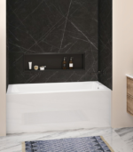 Zitta Nezio 36 x 76-Inch Aluminum Wall Black Marble M36763A03ZM