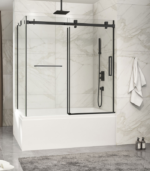 Zitta Piazza 60 x 32-Inch Sliding Corner Bathtub Door, Right Wall Setup