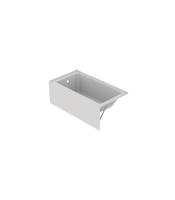 Zitta Sala I 60 x 32-Inch Acrylic Alcove Skirt Bathtub Glossy White Left Drain 5 1/2-Inch Rough-In TL16032TAFL1 - Image 2