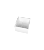 Zitta Samos 39 3/8 x 39 3/8 x 28 11/16-Inch Acrylic Square Freestanding Bathtub Glossy Matte White - Image 2