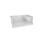 Zitta Molded Seat Shower Base Glossy White Left Drain 60 x 32-Inch B6032SREAL1