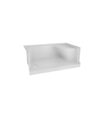 Zitta Molded Seat Shower Base Glossy White Left Drain 60 x 32-Inch B6032SREAL1