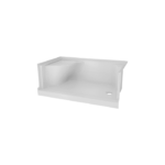 Zitta Molded Seat Shower Base Glossy White Right Drain 60 x 32-Inch B6032SREAR1