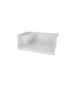 Zitta Molded Seat Shower Base Glossy White Right Drain 60 x 32-Inch B6032SREAR1