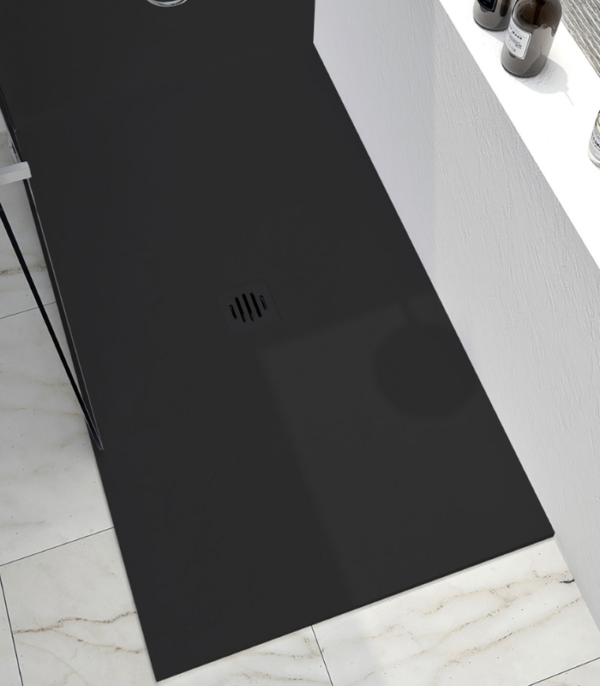 Zitta Slate Rear Wall Shower Base Stone Powder Multiple Finishes 42 x 36-Inch - Image 7