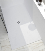 Zitta Slate Rear Wall Shower Base Stone Powder Multiple Finishes 48 x 42-Inch - Image 4