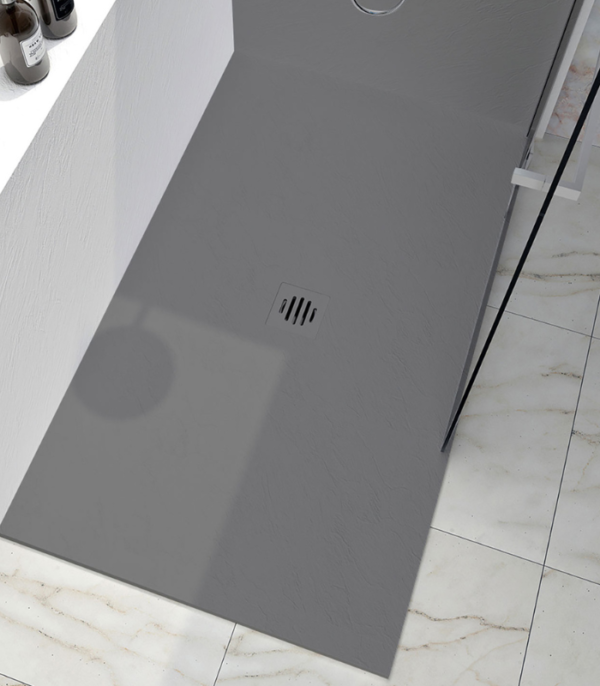 Zitta Slate Right Corner Shower Base Stone Powder Multiple Finishes 54 x 36-Inch - Image 4