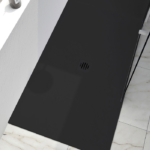 Zitta Slate Right Corner Shower Base Stone Powder Multiple Finishes 60 x 32-Inch