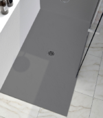 Zitta Slate Right Corner Shower Base Stone Powder Multiple Finishes 60 x 36-Inch - Image 6