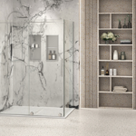 Zitta Slim 60 x 36-Inch Corner Shower Door Wall-Left Door-Right Chrome Clear Glass