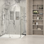 Zitta Slim 60 x 42-Inch Corner Shower Door Wall-Left Door-Right Chrome Clear Glass