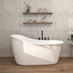 Zitta Soffio 2.0 60 1/4 x 33 3/8 x 31 1/8-Inch Acrylic Freestanding Bathtub Glossy White TS26033FA001