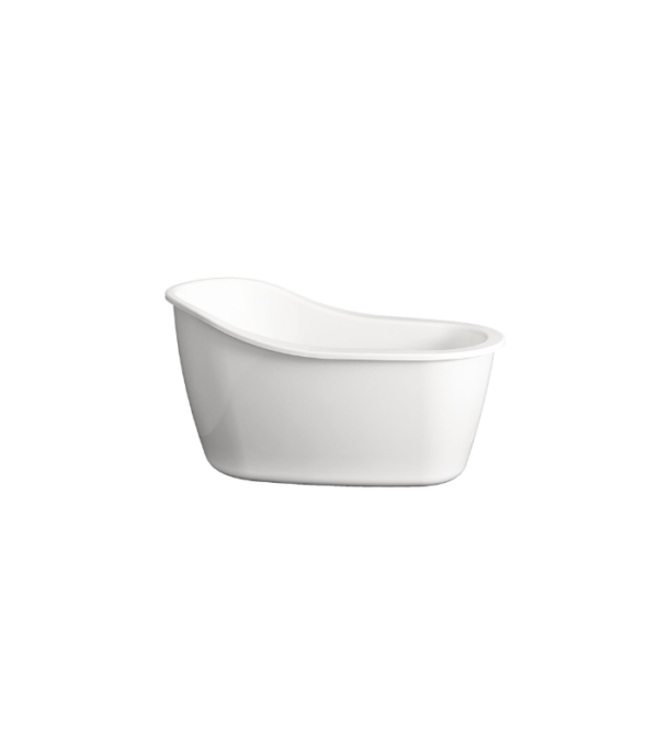 Zitta Soffio 60 1/4 x 33 3/8 x 31 1/8-Inch Acrylic Freestanding Bathtub Glossy White TSO6033FA001 - Image 2