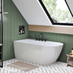 Zitta Stelvio 60 x 32 x 24-Inch Acrylic Freestanding Bathtub Glossy Matte White Left Drain