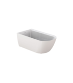 Zitta Stelvio 60 x 32 x 24-Inch Acrylic Freestanding Bathtub Glossy Matte White Left Drain - Image 2