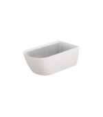 Zitta Stelvio 60 x 32 x 24-Inch Acrylic Freestanding Bathtub Glossy Matte White Right Drain - Image 2