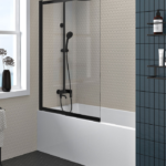 Zitta Verdi 40-Inch Alcove Pivoting Sliding Bathtub Screen Chrome Clear Glass