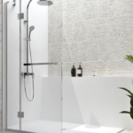 Zitta Vetra 40-Inch Alcove Hinged Shower Screen Chrome Clear Glass DVT4000DSTA21