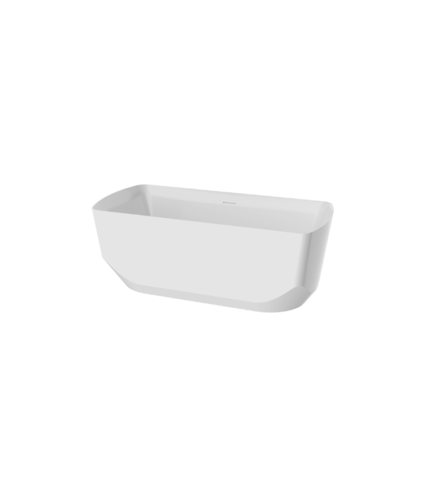 Zitta Vox 63 x 29 1/2 x 23 5/8-Inch Acrylic Freestanding Bathtub Glossy Matte White - Image 2