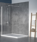 Zitta Walk-In 36-Inch Alcove Fixed Shower Screen Clear Glass Multiple Finishes - Image 3