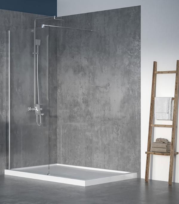Zitta Walk-In 36-Inch Alcove Fixed Shower Screen Clear Glass Multiple Finishes - Image 4