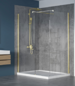 Zitta Walk-In 36 x 42-Inch Corner Fixed Shower Screen Clear Glass Multiple Finishes - Image 4