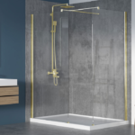 Zitta Walk-In 42 x 36-Inch Corner Fixed Shower Screen Clear Glass Multiple Finishes