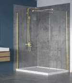 Zitta Walk-In 42 x 36-Inch Corner Fixed Shower Screen Clear Glass Multiple Finishes