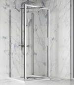 Zitta Xenia 32 x 32-Inch Wall-Mount Square Pivoting Shower Door Chrome Clear Glass - Image 2