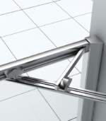 Zitta Xenia 32 x 32-Inch Wall-Mount Square Pivoting Shower Door Chrome Clear Glass - Image 3