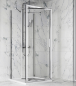 Zitta Xenia 32 x 36-Inch Wall-Mount Square Pivoting Shower Door Chrome Clear Glass - Image 2