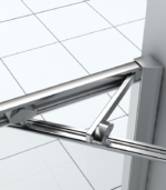 Zitta Xenia 32 x 42-Inch Wall-Mount Square Pivoting Shower Door Chrome Clear Glass - Image 3