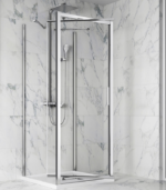 Zitta Xenia 32 x 42-Inch Wall-Mount Square Pivoting Shower Door Chrome Clear Glass - Image 2