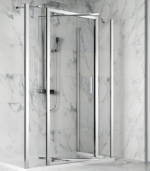 Zitta Xenia 48 x 32-Inch Centered-Door Pivoting Shower Door Chrome Clear Glass DXN4800ASTC22 - Image 2
