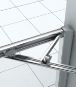 Zitta Xenia 48 x 32-Inch Centered-Door Pivoting Shower Door Chrome Clear Glass DXN4800ASTC22 - Image 3