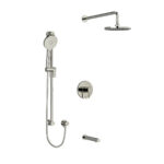 Riobel Riu Shower Kit 1345 Trim — Knurled Handle — Polished Nickel