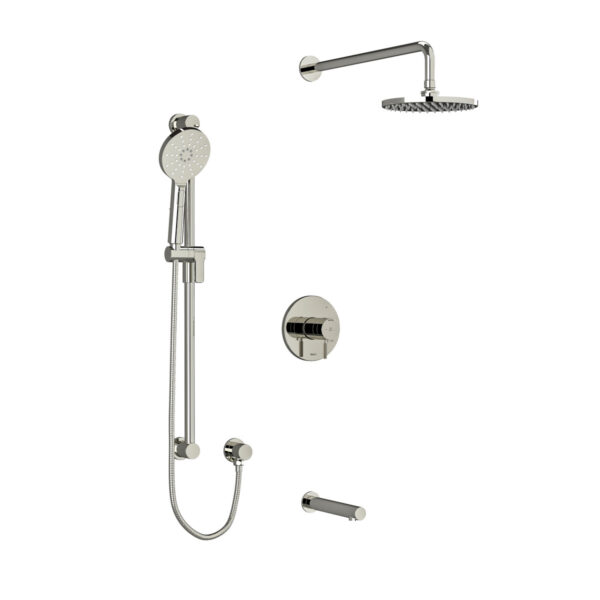 Riobel Riu Shower Kit 1345 Trim — Knurled Handle — Polished Nickel