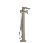 Riobel Equinox Thermostatic Single Hole Floor Mount Tub Filler Trim — Brushed Nickel