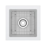 Riobel Fonsa 15" Quartz Single Bowl Undermount Bar/Food Prep Kitchen Sink — White (WH)