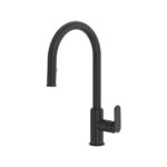 Riobel Arca Pull-Down Kitchen Faucet With C-Spout — Black
