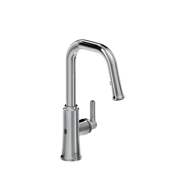 Riobel Trattoria Pull-Down Touchless Kitchen Faucet With U-Spout TTSQ111C Riobel Trattoria Pull-Down Touchless Kitchen Faucet With U-Spout — Chrome