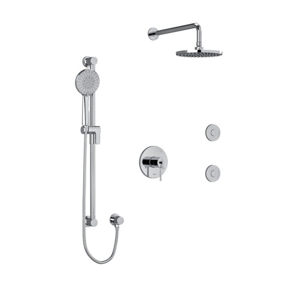 Riobel GS Thermostatic Shower System with Two Body Jets - Chrome
