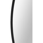Renwil Posadas Matte Black Round Wall Mirror MT2527 - close-up of the mirror edge and black border