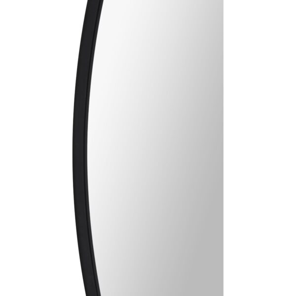 Renwil Posadas Matte Black Round Wall Mirror MT2527 - close-up of the mirror edge and black border